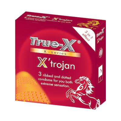 Bao cao su True_X có gân và hột nổi_True-X TrojanX